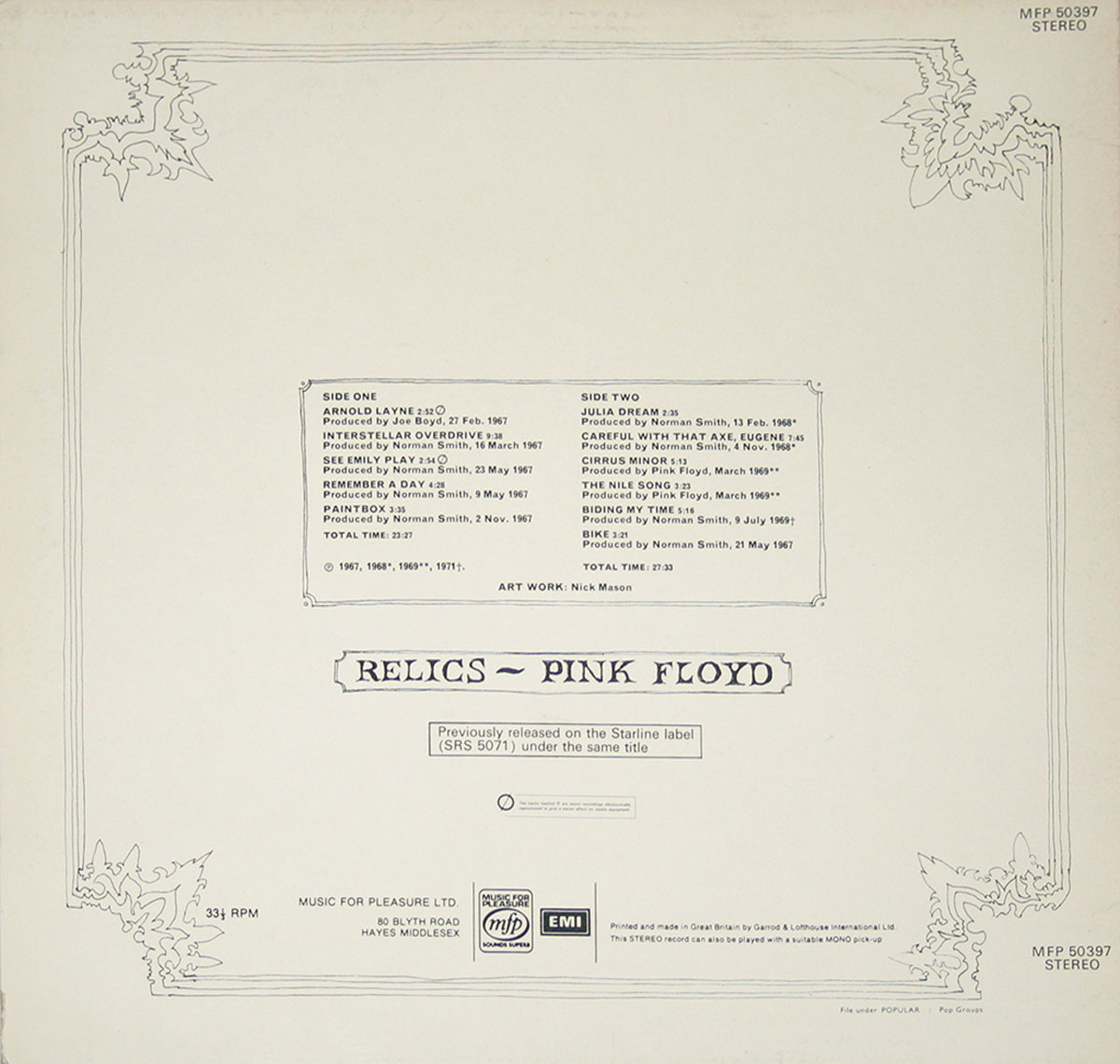 High Resolution Photo #2 PINK FLOYD Relics UK2 